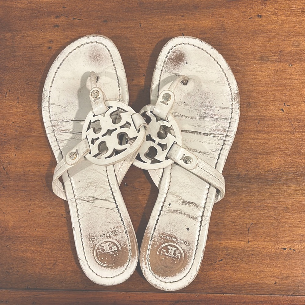 Tory Burch White Women Sandals Size 8
